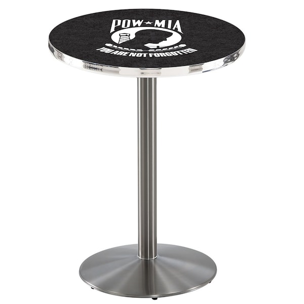 42" Stainless Steel POW/MIA Pub Table